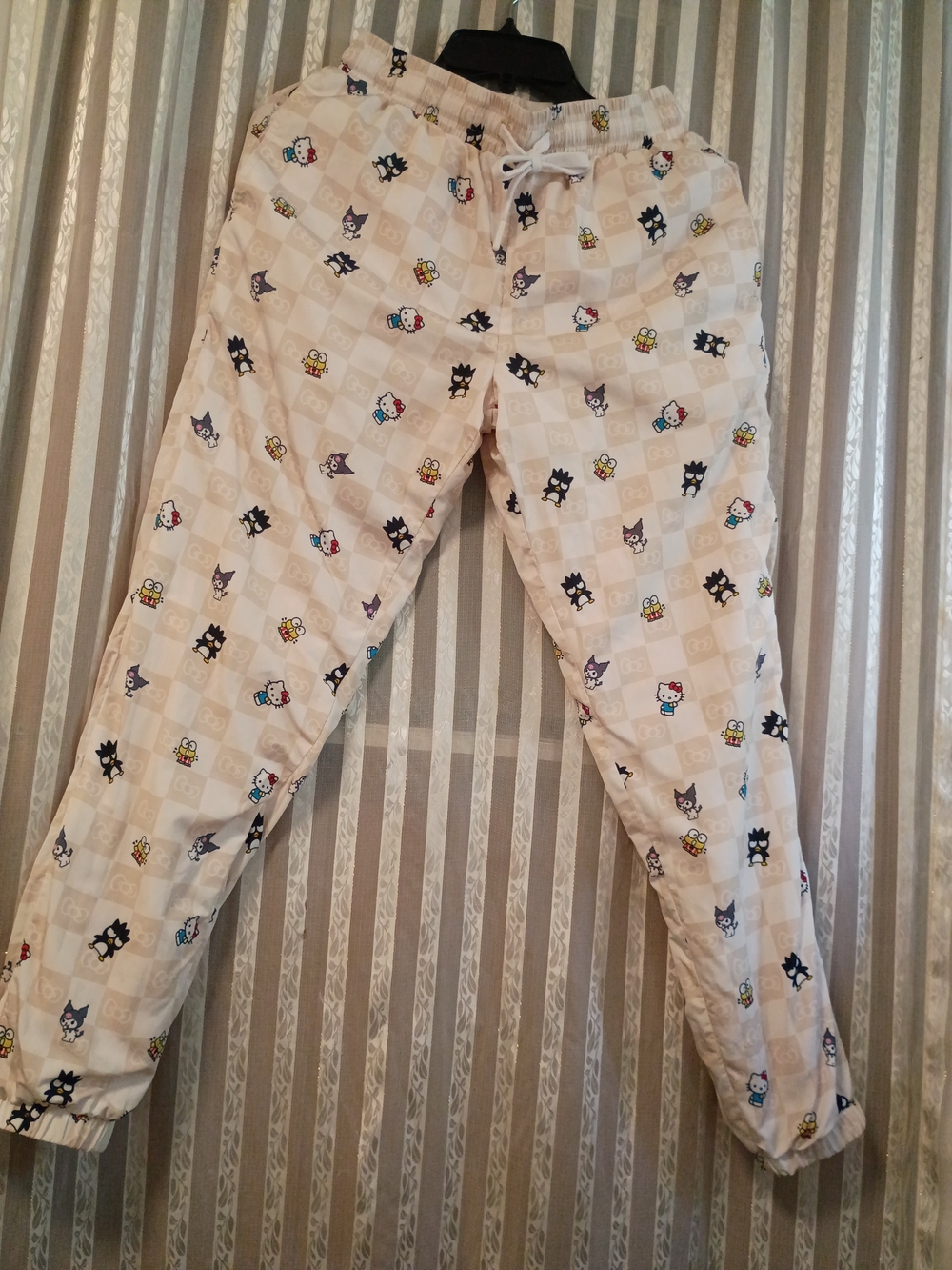 Hello Kitty Kids Beige Character Print Pajama Pants
